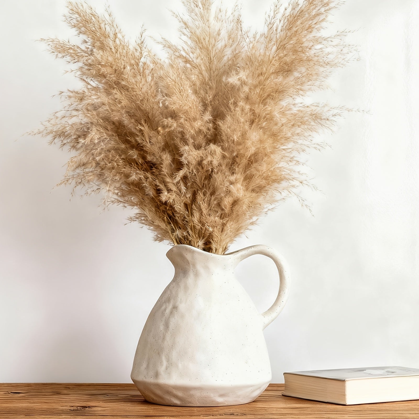 Smart Ceramic Flower Vase – tabletop floral display and modern home decor, TOMNK Ceramic Vase Ceramic Pitcher Vase for Flowers Farmhouse Vase for Table, designed for American homes and practical gifting