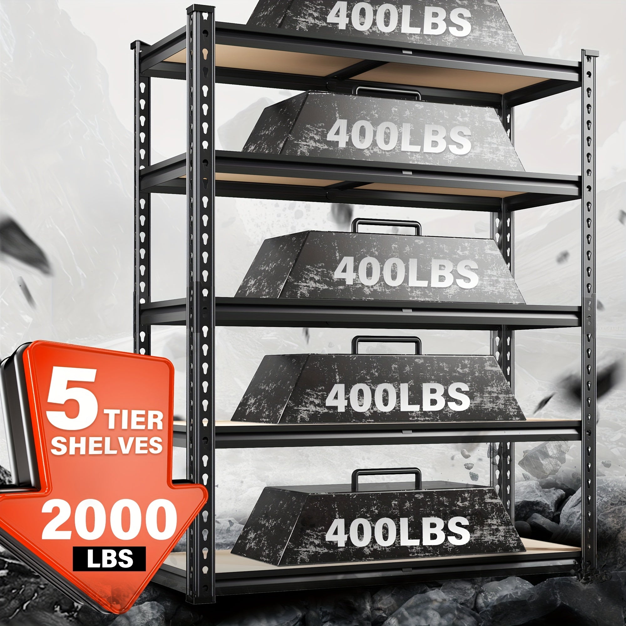 Smart 5 Tier Adjustable Home Storage Rack – durable multi-purpose storage, 72 H Heavy Duty Storage Shelves 2000LBS Adjustable Versatile Utility Rack Shelf 5 Tier, designed for American homes, daily convenience and practical gifting