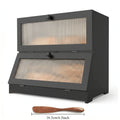 Versatile Countertop Bread Storage Box – fresh-bread countertop organization, 2-Tier Bamboo for bread Box Roll-Top Doors No Cross Flavor Natural Bamboo Countertop Food, designed for American homes, daily convenience and practical gifting