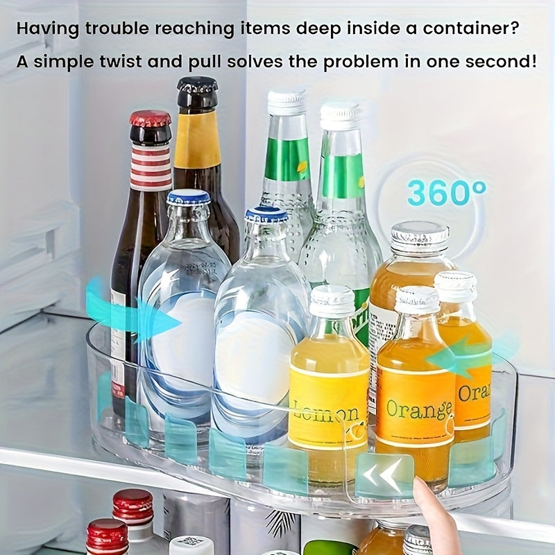 Smart Glass Spice Jar Set – clear reusable pantry storage, Set of 2 Rotating Storage Trays for The Fridge - Removable Organizer with Various, designed for American homes, daily convenience and practical gifting
