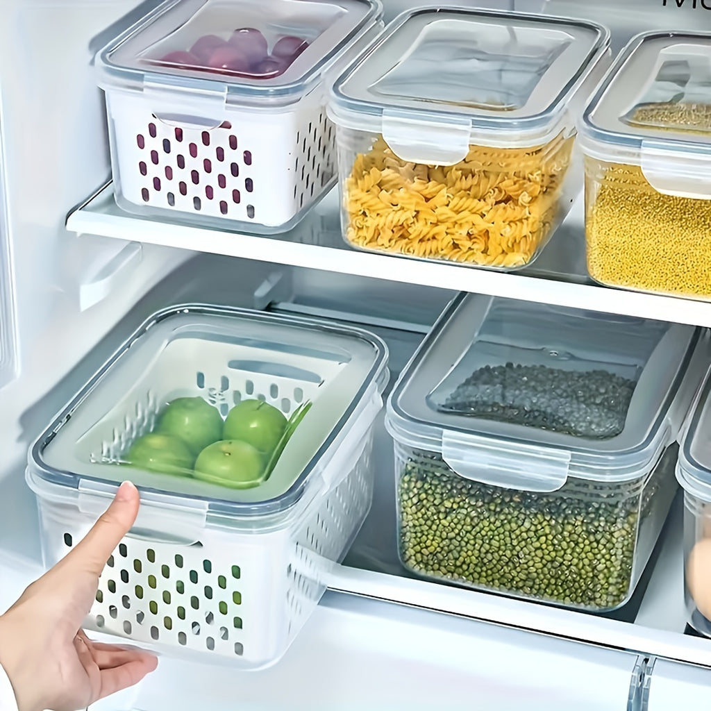 Smart Refrigerator Storage Organizer – easy-access fridge organization, 6 Storage Containers 6 Plastic Food Storage Containers With Lid For Refrigerator - Clear, designed for American homes, daily convenience and practical gifting