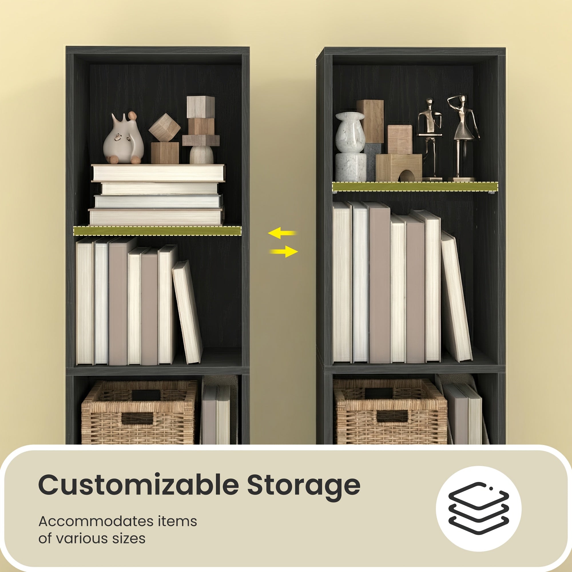 Bookshelf, 4-Tier Bookcase, Book Shelf, Open Storage Shelf, for Living Room, Home Office, Dining Room