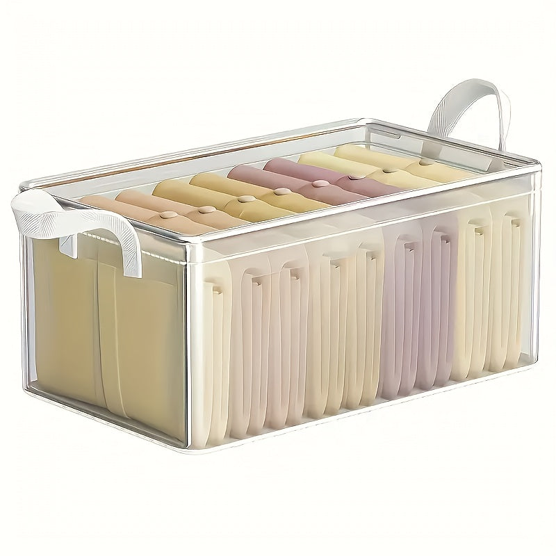 Modern 6pcs Stackable Home Storage Bins – portable space-saving storage, 6pcs Storage Box Stackable Steel Frame Wardrobe Storage Box Transparent Foldable PVC Storage Box, designed for American homes, daily convenience and practical gifting