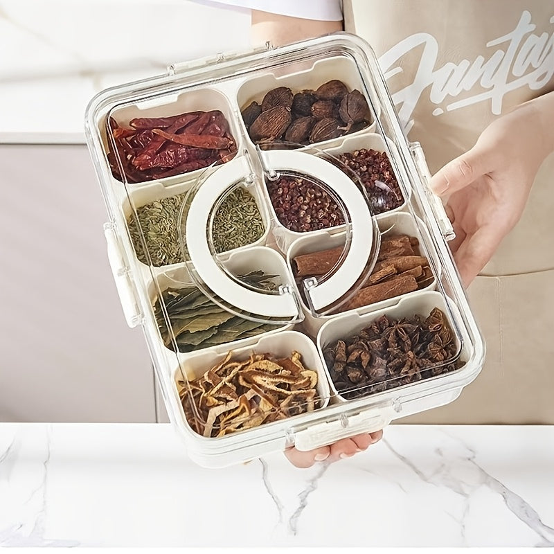 Modern Airtight Food Storage Containers – leak-resistant reusable meal prep, 8-Compartment Snack Box With Lid Locking Clips - Clear Plastic Food Storage Container With, designed for American homes, daily convenience and practical gifting