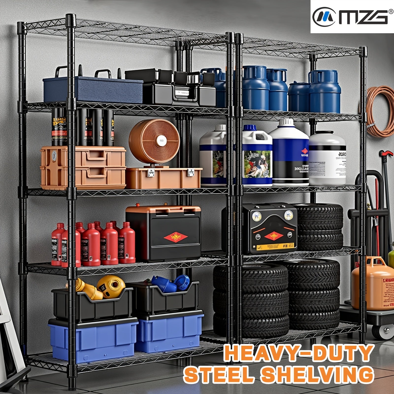 Smart 5/4/3 Tier Adjustable Home Storage Rack – durable multi-purpose storage, MZG 2000 1600 1000 Lbs 5 4 3 Tier Storage Shelving Steel Heavy Duty, designed for American homes, daily convenience and practical gifting
