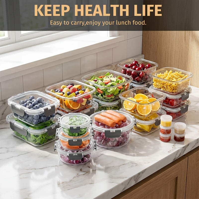Heavy-Duty 24pcs Refrigerator Storage Organizer – easy-access fridge organization, 24pcs Set of Glass Food Storage Containers with Lids 12 Containers And 12 Lids, designed for American homes, daily convenience and practical gifting