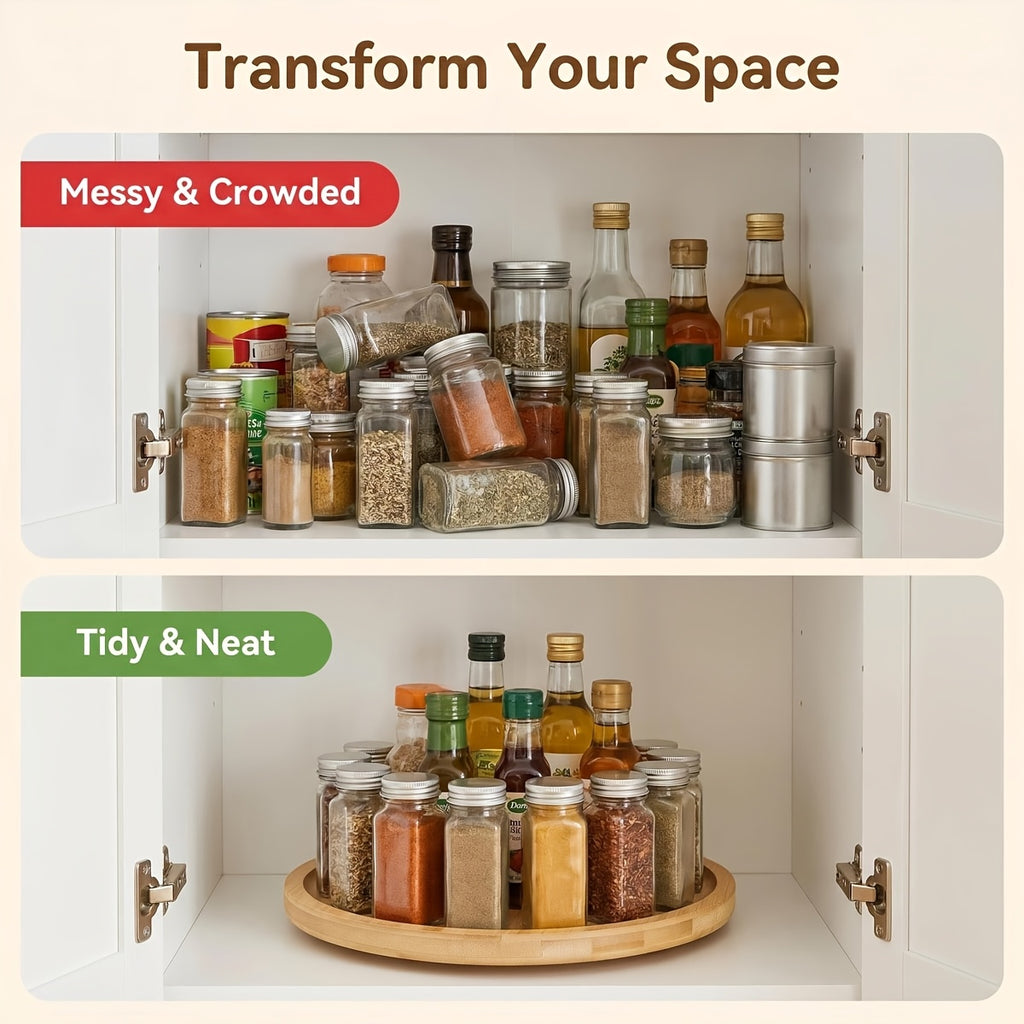Kitchen Essential – Lazy Susan Organizer, Lazy Susan for Table Top, Lazy Susan Turntable, Lazy Susan Turntable for Cabinet, Spice Rack, Spice Organizer, Seasoning Organizer, Rotating Spice R