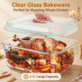 Space-Saving 220oz Kitchen Baking Dish Set – oven-ready cooking and serving, 220oz Extra Large Glass Food Storage Containers with Snap Airtight Lids for Roasting Turkey, designed for American homes, daily convenience and practical gifting