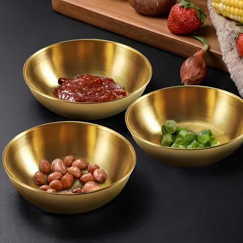 50 Stainless Steel Sauce Dishes, 3.2-inch Dipping Bowls, Mini Condiment Bowls, Small Dipping Bowls Suitable for Various Condiments such as Soy Sauce, Garlic, Ketchup, Chili Oil, Vinegar, and Other Condiments
