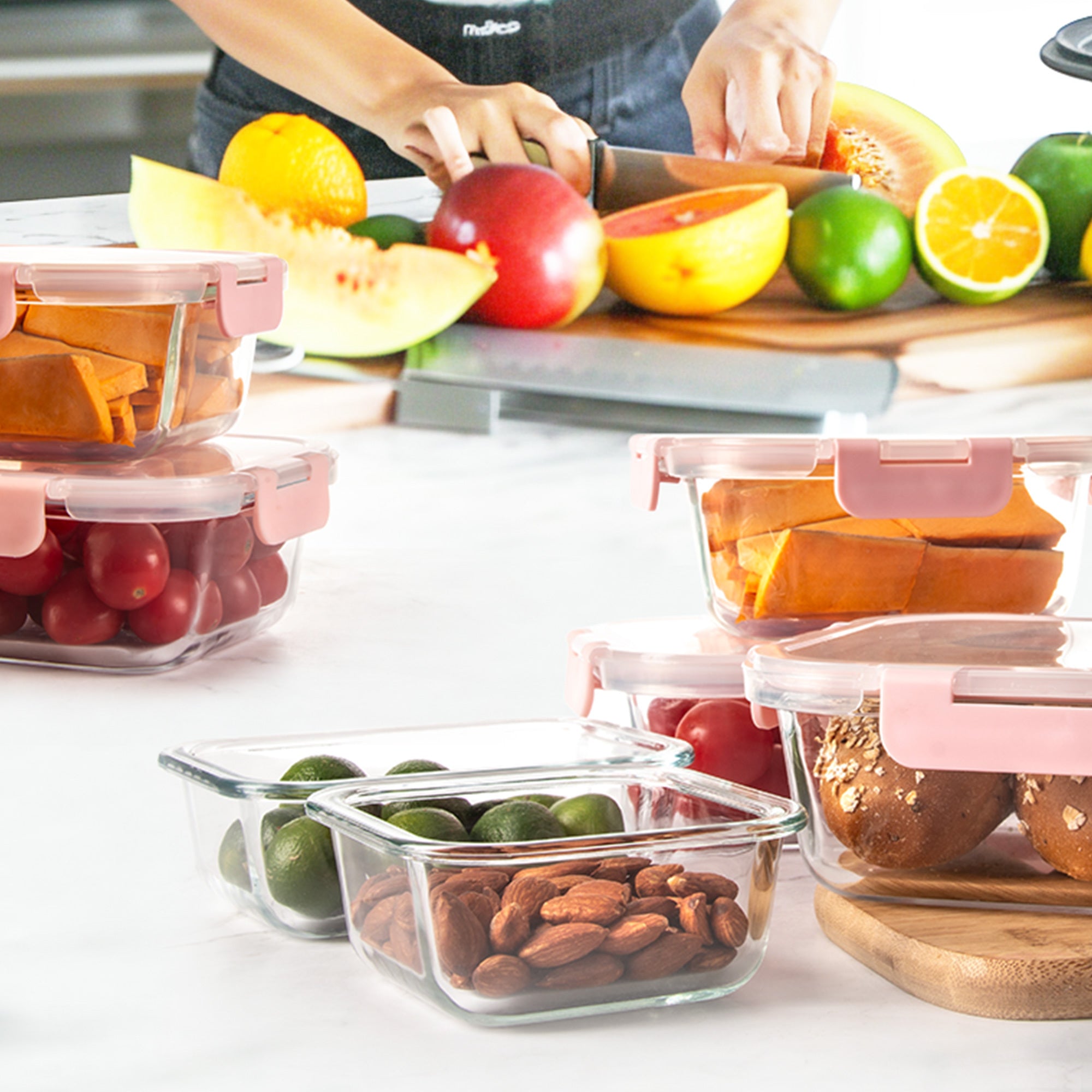 Easy-Access 12pcs Glass Meal Prep Container Set – leak-resistant reusable meal prep, 12pcs Glass Food Storage Containers with Lids Meal Prep Pantry Kitchen Storage Containers for, designed for American homes, daily convenience and practical gifting
