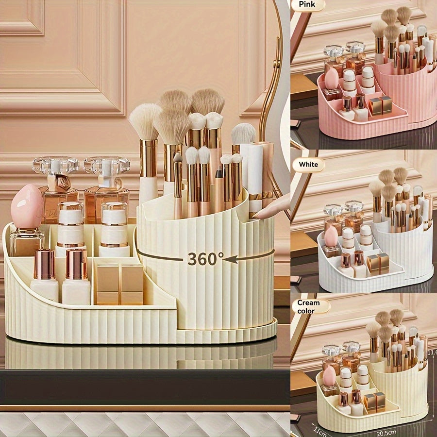 Modern Stackable Home Storage Bins – portable space-saving storage, 8 07in 4 33in 4 57in Rotating Makeup Storage Box - Compact 360 Rotating, designed for American homes, daily convenience and practical gifting