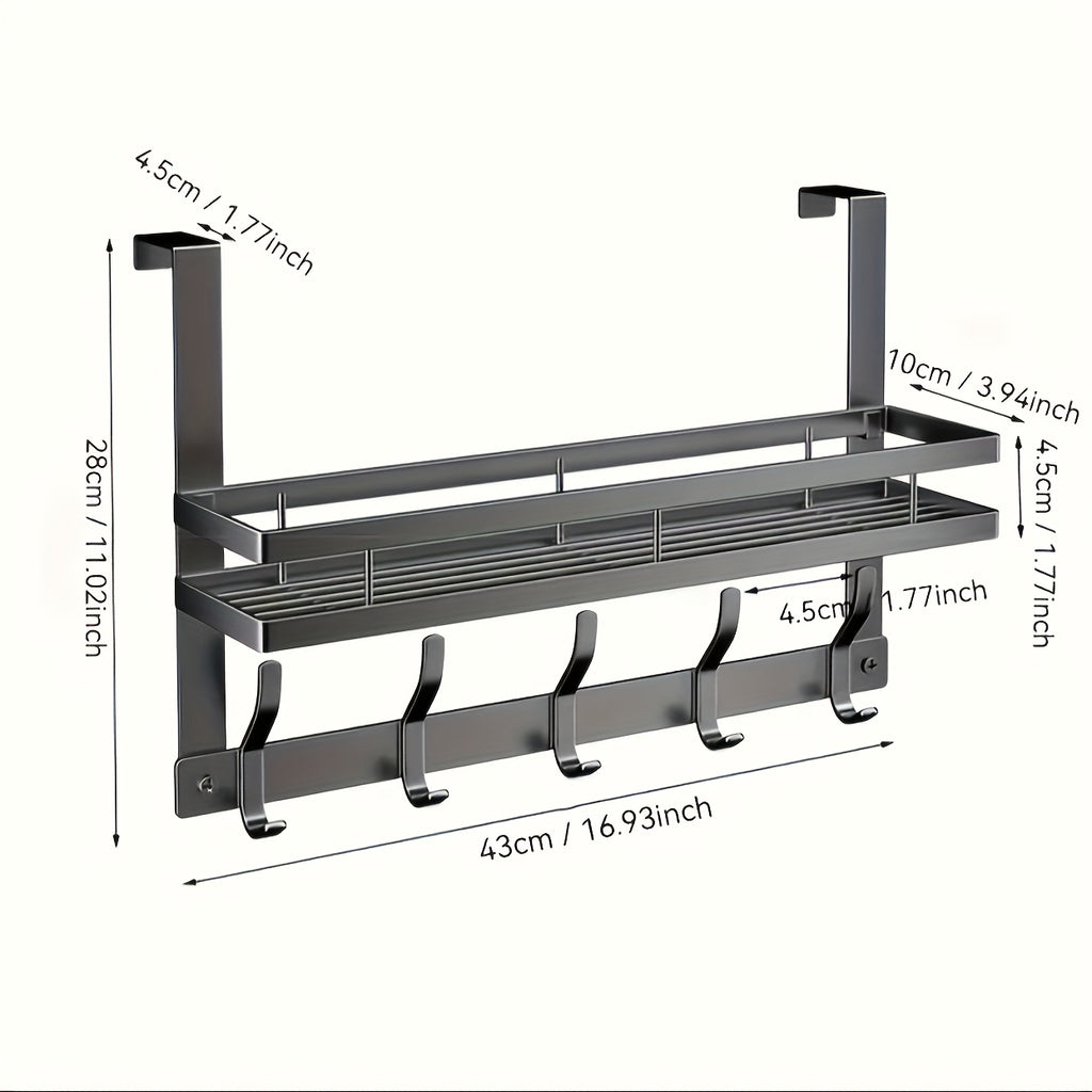 Modern Adjustable Home Storage Rack – durable multi-purpose storage, Multifunctional Metal Easy-Install Over-the-Door Storage Rack for Bedroom Bathroom Kitchen Organization A Perfect Gift, designed for American homes, daily convenience and practical