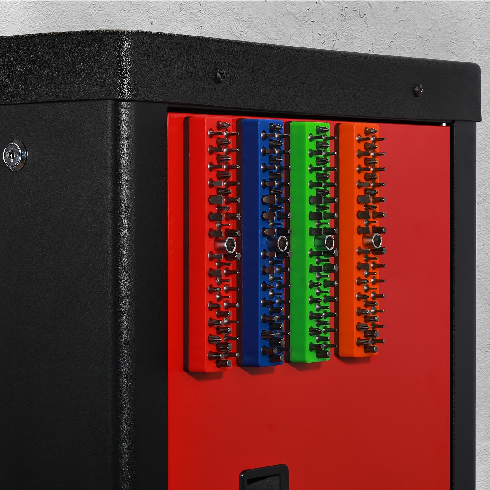 3pcs/4pcs 1/4" Magnetic Hex Bit Holder Rack Organizer, 129/172 Holes, 1/4-Inch Drill Bit Holder, 3 Racks/ 4 Racks, Magnetic Bit Holder with Magnet Base for Screwdriver Bits, 43 Holes Bit Storage with Strong Magnetic Base