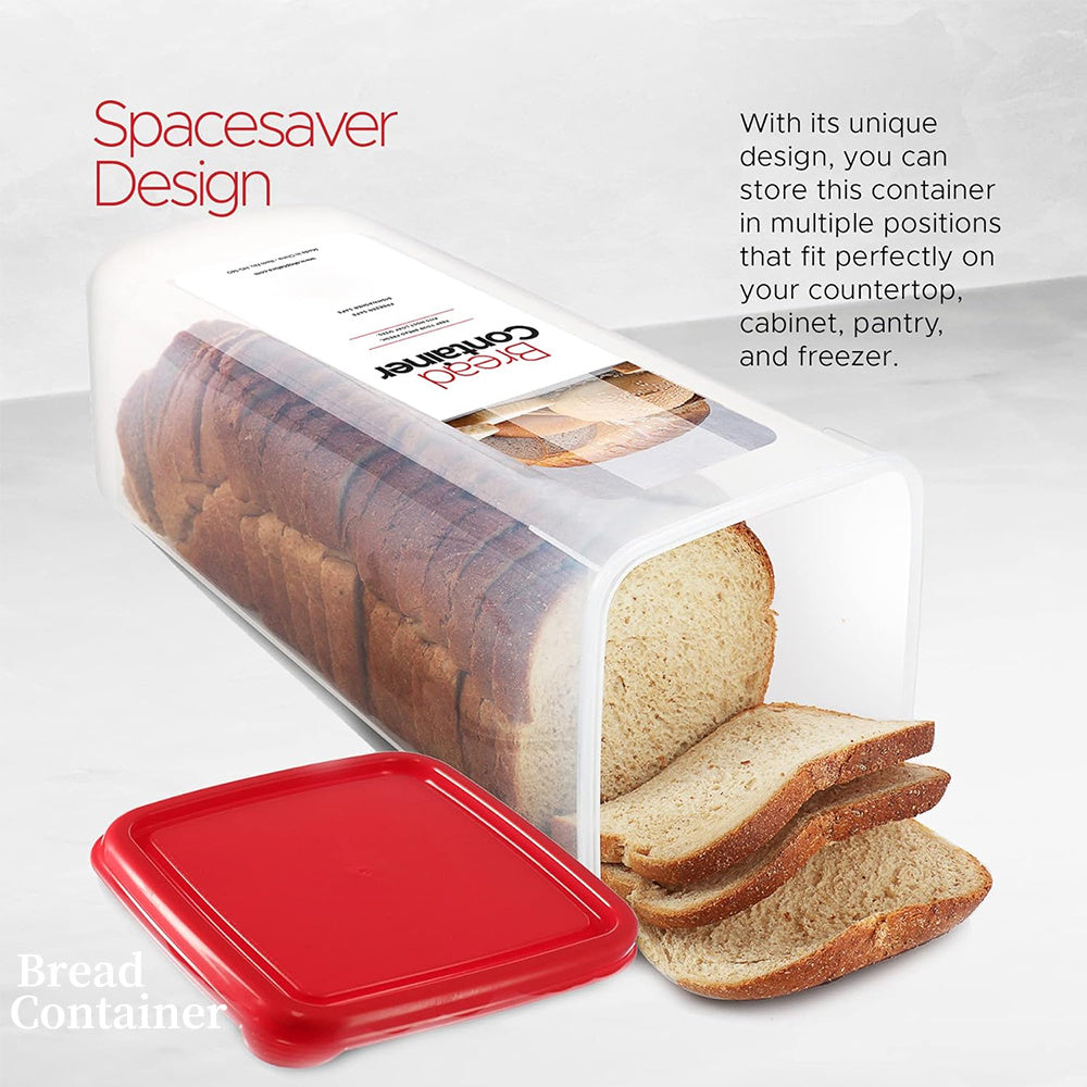 Smart Countertop Bread Storage Box – fresh-bread countertop organization, 2 1-Pack Plastic Bread Box With Flip - Frozen Rectangular Bread Storage Container With, designed for American homes, daily convenience and practical gifting
