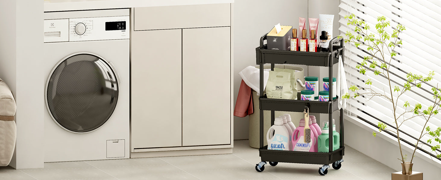 Easy-Access 3/4 Tier Refrigerator Bottle Organizer – easy-access beverage storage, Multi-Functional 3 4 Tier Rolling Storage Cart With Drawers - Durable Plastic Organizer With, designed for American homes, daily convenience and practical gifting
