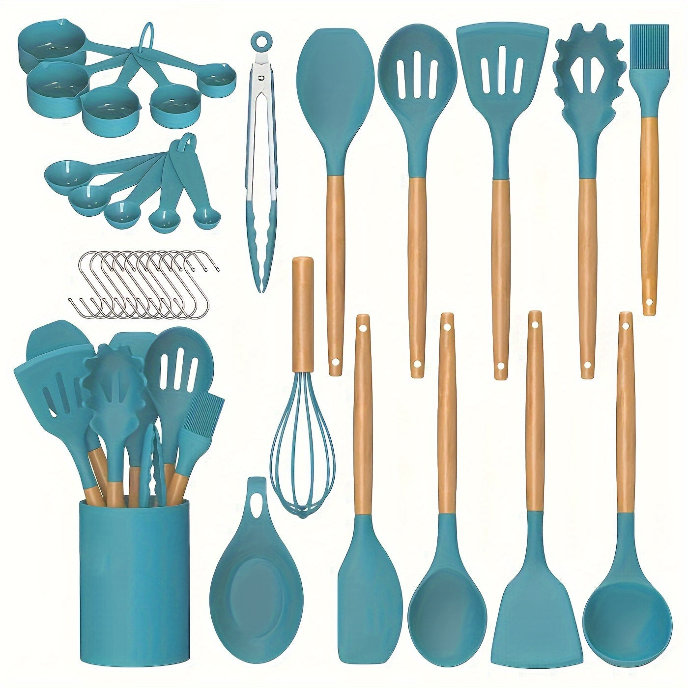 Kitchen Tools – 33pcs/set, Silicone Utensil Set, Kitchen Utensil Set, Safety Cooking Utensils Set,