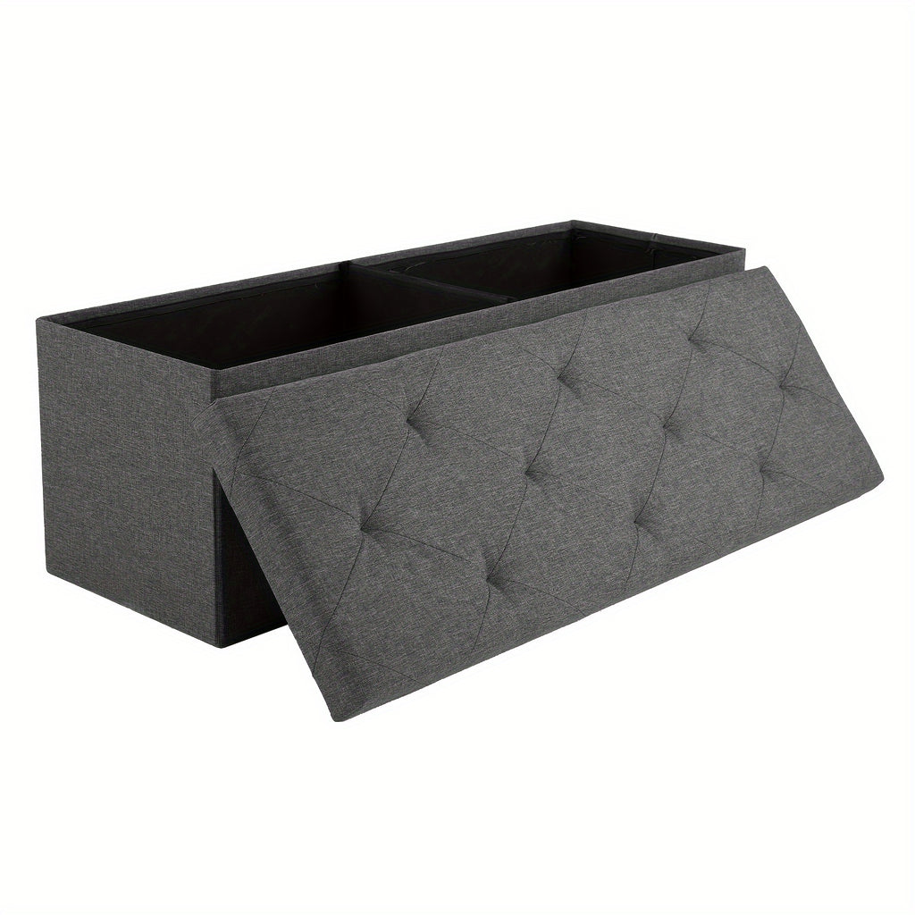 Versatile Home Storage Organizer – space-saving everyday organization, Folding Storage Ottoman Bench Foot Rest Stools End of Bed Storage Bench Large Storage, designed for American homes, daily convenience and practical gifting