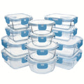 Smart 24pcs Glass Meal Prep Container Set – leak-resistant reusable meal prep, 24pcs 12 Lids 12 Glass Bowl Borosilicate Glass Food Storage Containers with Airtight Lids, designed for American homes, daily convenience and practical gifting