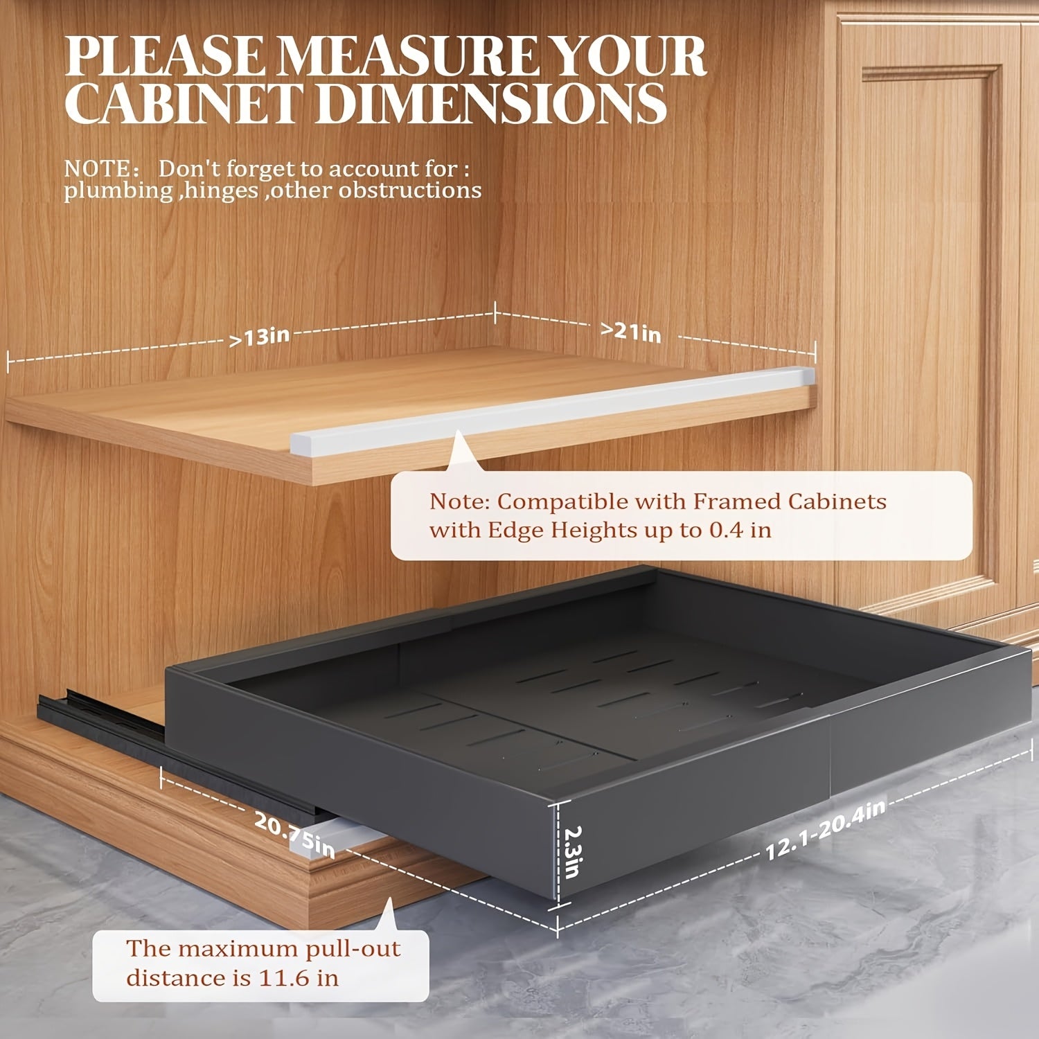 Home Organizer – Pull Out Storage 1pc 2pcs Expandable Pull-Out Cabinet Organizer Suitable