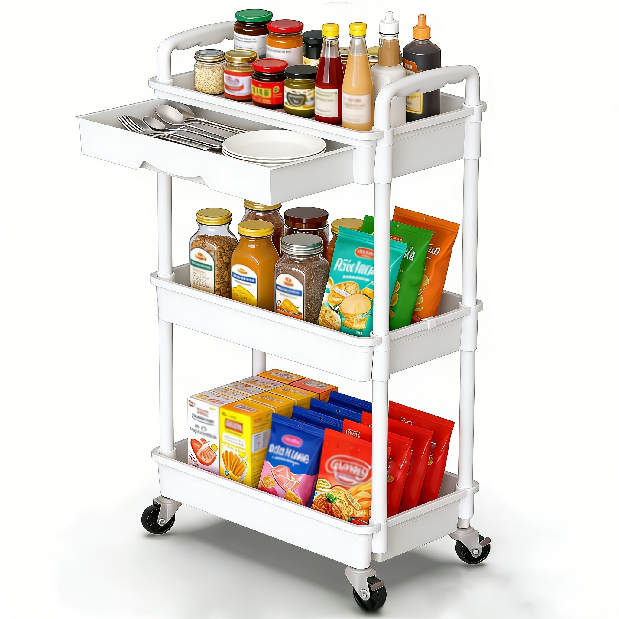 Home Organizer – Easy-Access 3/4 Tier Refrigerator Bottle Organizer – easy-access beverage storage,