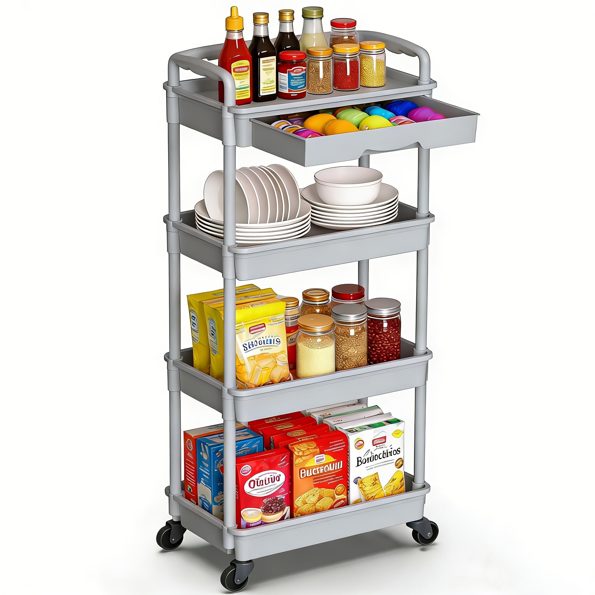 Home Organizer – Easy-Access 3/4 Tier Refrigerator Bottle Organizer – easy-access beverage storage,