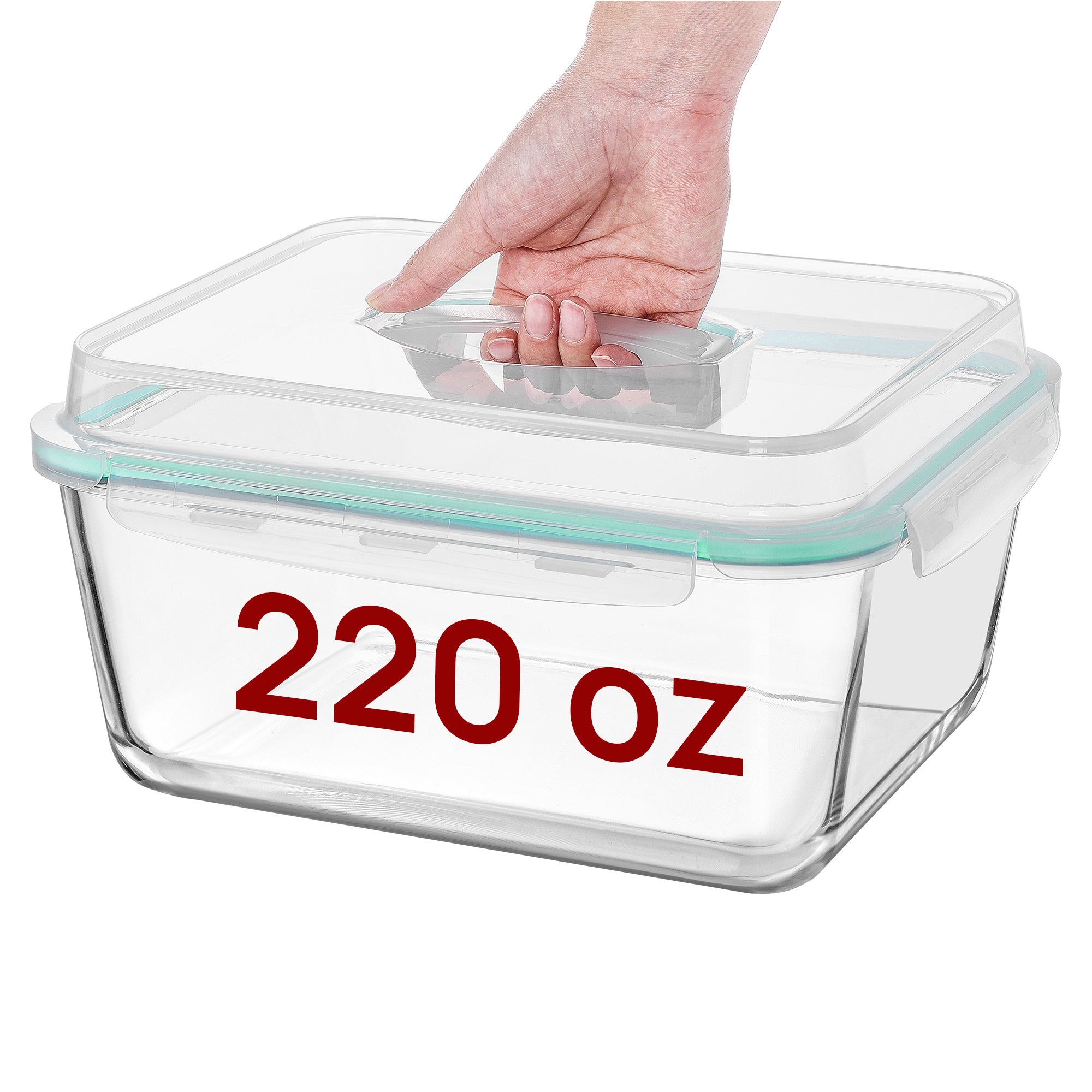 Space-Saving 220oz Kitchen Baking Dish Set – oven-ready cooking and serving, 220oz Extra Large Glass Food Storage Containers with Snap Airtight Lids for Roasting Turkey, designed for American homes, daily convenience and practical gifting