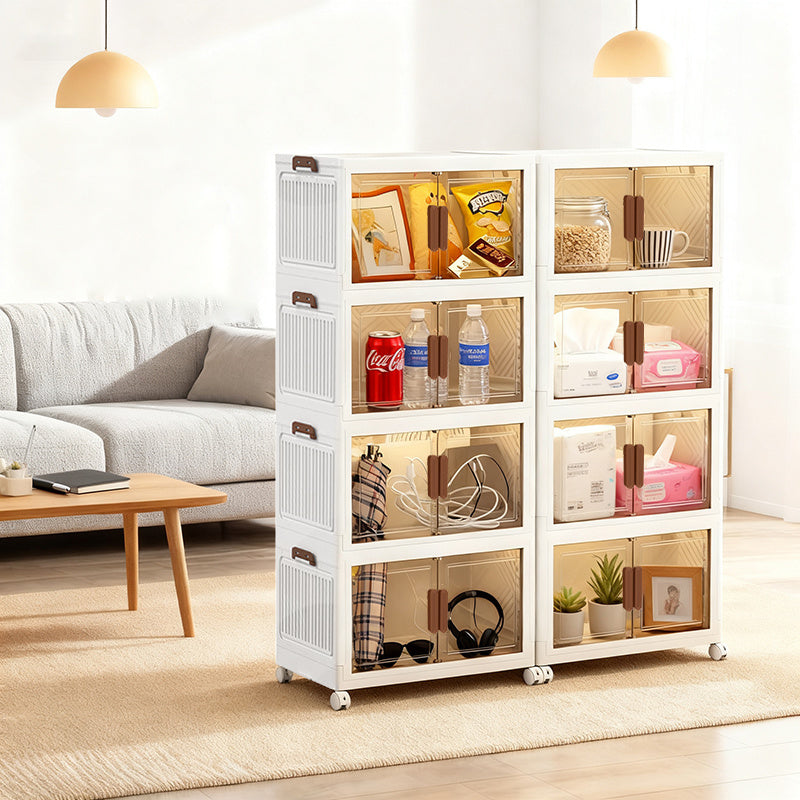 Modern Stackable Home Storage Bins – portable space-saving storage, 5-Layer Stackable Storage Box with Lid And Door 1 2 3 4 5-Layer Up, designed for American homes, daily convenience and practical gifting