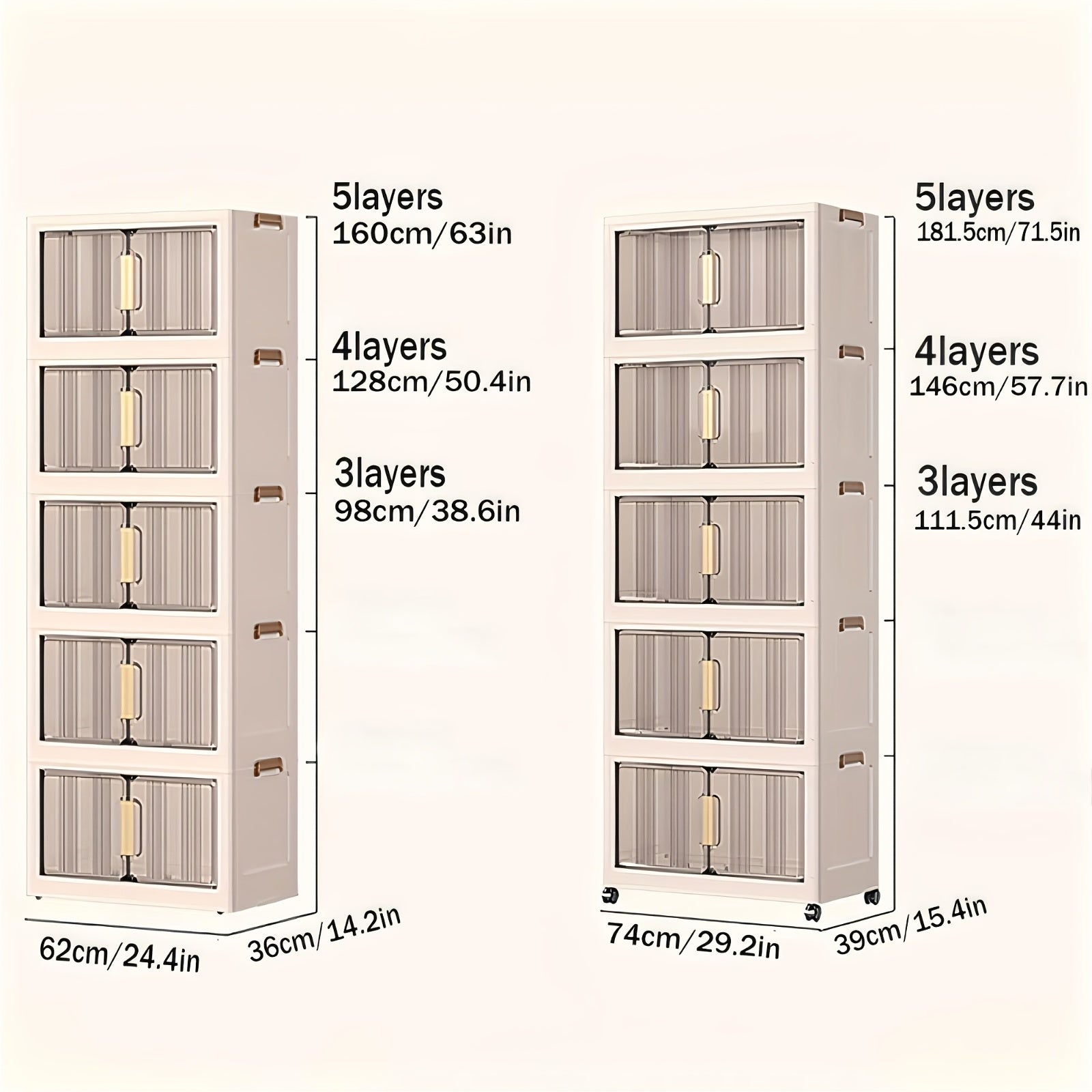 Versatile Stackable Home Storage Bins – portable space-saving storage, 29 2In Folding Storage Cabinet 3 4 5-Tier Extra Large Plastic Storage Bins with, designed for American homes, daily convenience and practical gifting