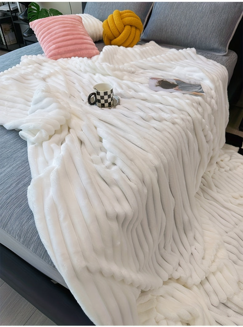 Space-Saving Cozy Home Textile Accent – comfortable everyday home styling, Ultra-Soft Thick Fleece Blanket Multi-Color 3D Faux Rabbit Fur Double-Sided Ideal for All Seasons, designed for American homes, daily convenience and practical gifting