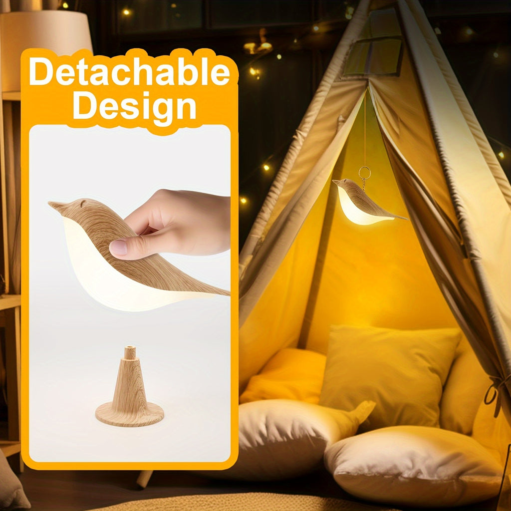 Compact 1pc Decorative Home Lighting – warm functional room lighting, 1pc Bird Night Light 16-Color Dimmable Cordless Desk Lamp 1800mAh Battery USB Rechargeable Touch, designed for American homes, daily convenience and practical gifting
