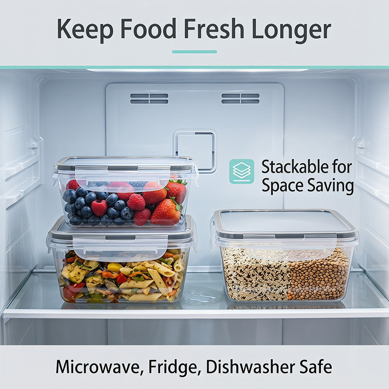 Modern 48/24Pcs Airtight Food Storage Containers – leak-resistant reusable meal prep, Food Storage Container Set 48 24Pcs Food Storage Container Set Fresh-Keeping Boxes Easy-To-Secure Lids, designed for American homes, daily convenience and practical