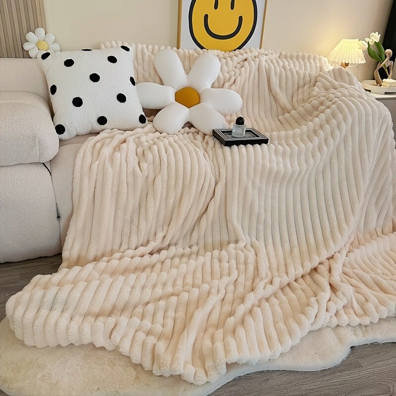 Space-Saving Cozy Home Textile Accent – comfortable everyday home styling, Ultra-Soft Thick Fleece Blanket Multi-Color 3D Faux Rabbit Fur Double-Sided Ideal for All Seasons, designed for American homes, daily convenience and practical gifting