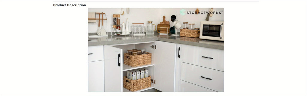 Heavy-Duty Adjustable Home Storage Rack – durable multi-purpose storage, Storage Baskets Square Wicker Baskets With Built-in Handles Hand-Woven Baskets For Bedroom Bathroom Pantry, designed for American homes, daily convenience and practical gifting