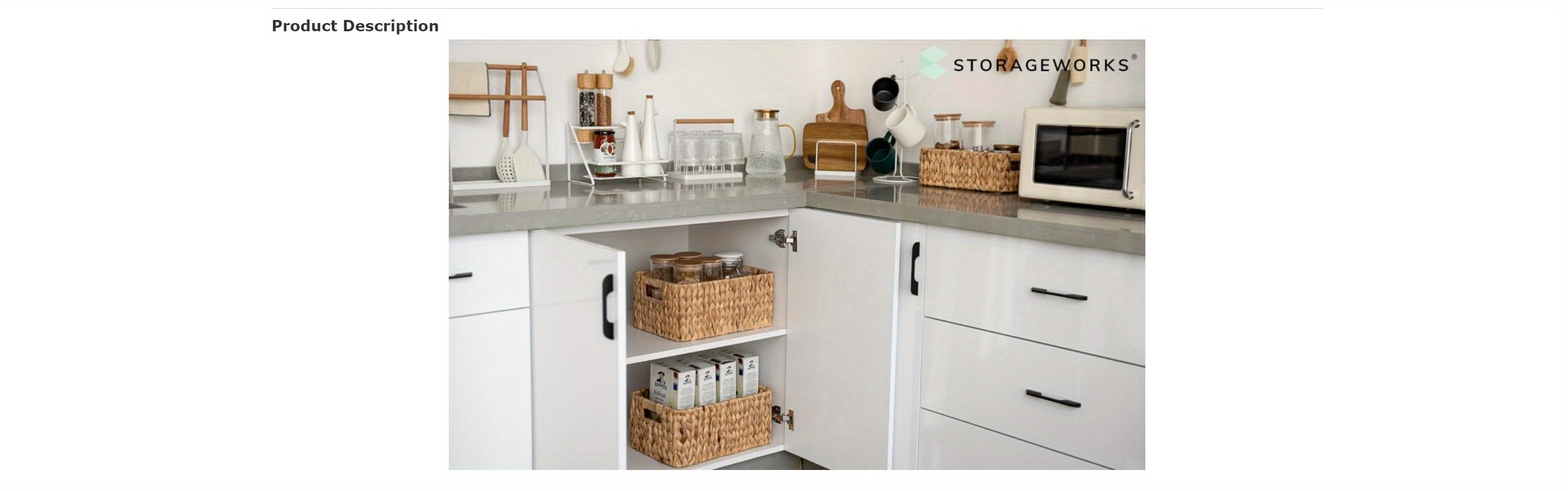 Heavy-Duty Adjustable Home Storage Rack – durable multi-purpose storage, Storage Baskets Square Wicker Baskets With Built-in Handles Hand-Woven Baskets For Bedroom Bathroom Pantry, designed for American homes, daily convenience and practical gifting