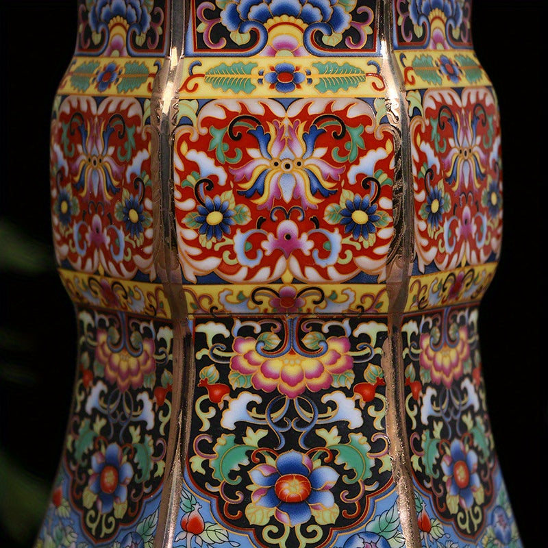 Modern Ceramic Vase With Enamel Finish - Hexagonal Design For Home Decor, Perfect Gift Idea Vases Home Decor Vases For Centerpieces
