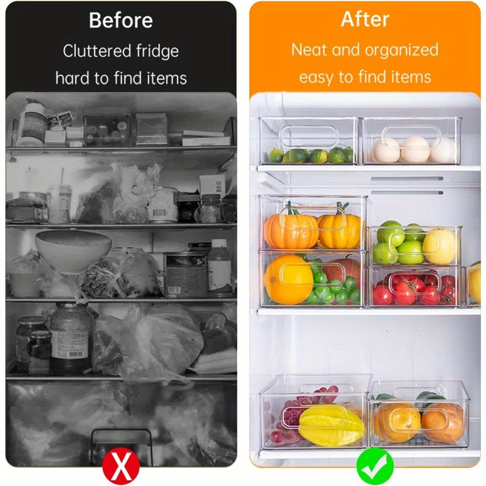 Easy-Access 3/6/9/12Pack Stackable Storage Drawer – smooth-access cabinet organization, 3 6 9 12Pack Refrigerator Organizer Bins 3 Sizes Stackable Clear Pantry Organizer Bins, designed for American homes, daily convenience and practical gifting