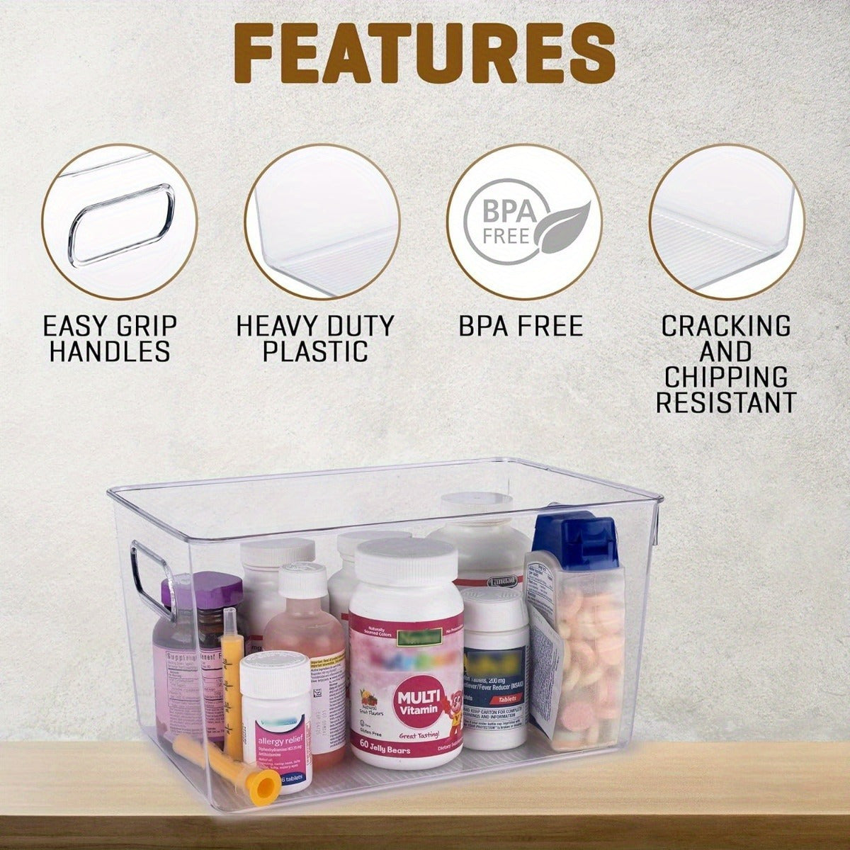 Heavy-Duty 4/8/12Pcs Refrigerator Storage Organizer – easy-access fridge organization, Clear Plastic Storage Bins 4 8 12Pcs Clear Plastic Storage Bins Pantry Organizers And, designed for American homes, daily convenience and practical gifting