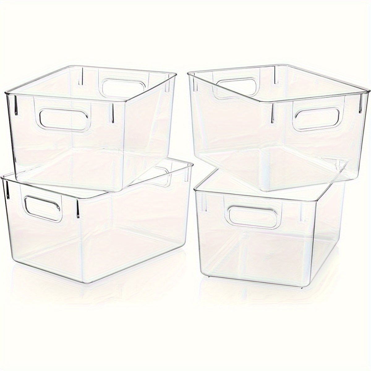 Heavy-Duty 4/8/12Pcs Refrigerator Storage Organizer – easy-access fridge organization, Clear Plastic Storage Bins 4 8 12Pcs Clear Plastic Storage Bins Pantry Organizers And, designed for American homes, daily convenience and practical gifting