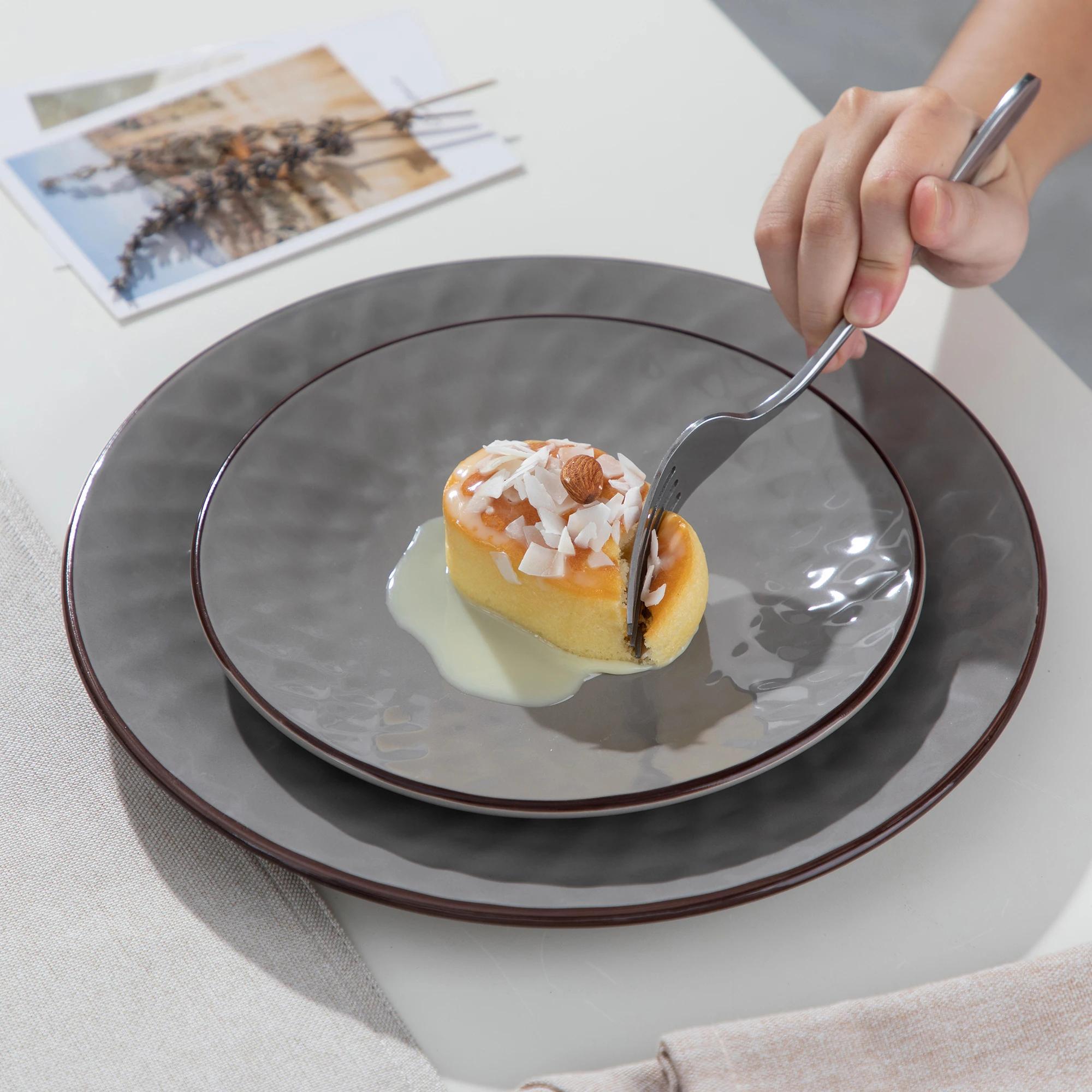 Stoneware 32pcs Dinnerware Set with Dinner Plate, Dessert Plate, Bowl, Mug - Tableware Set for 8 Person