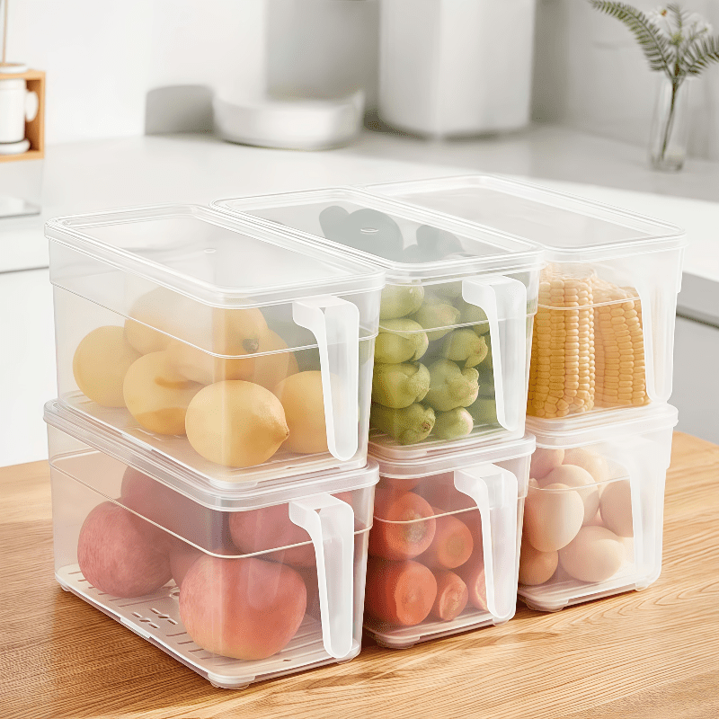 Versatile 3pcs Refrigerator Storage Organizer – easy-access fridge organization, 3pcs of Refrigerator Storage Boxes with Handles Preventing Food from Going Bad and Being, designed for American homes, daily convenience and practical gifting