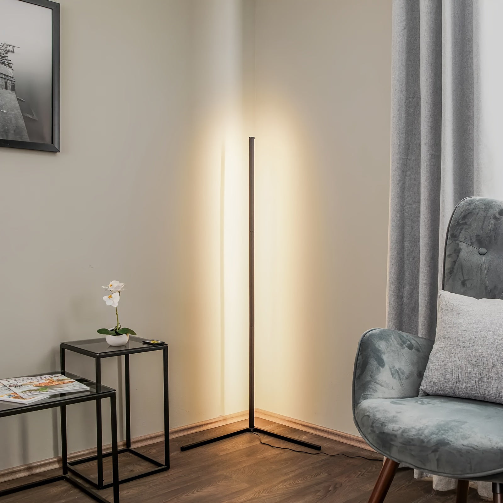 Heavy-Duty 1/2pcs Decorative Home Lighting – warm functional room lighting, 1 2pcs RGBCW LED Corner Floor Lamp Minimalist Dimmable Mood Lamp 57 1 Inch, designed for American homes, daily convenience and practical gifting