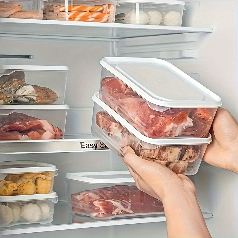 Versatile 4pcs Refrigerator Storage Organizer – easy-access fridge organization, 4pcs 42-ounce Stackable Refrigerator Storage Container with Lid-BPA PP-free Suitable for Meat Fruits and, designed for American homes, daily convenience and practical gi