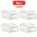Versatile 4pcs Refrigerator Storage Organizer – easy-access fridge organization, 4pcs 42-ounce Stackable Refrigerator Storage Container with Lid-BPA PP-free Suitable for Meat Fruits and, designed for American homes, daily convenience and practical gi
