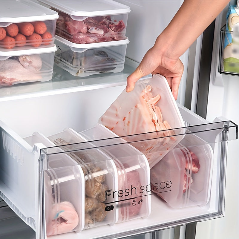 Versatile 4pcs Refrigerator Storage Organizer – easy-access fridge organization, 4pcs 42-ounce Stackable Refrigerator Storage Container with Lid-BPA PP-free Suitable for Meat Fruits and, designed for American homes, daily convenience and practical gi