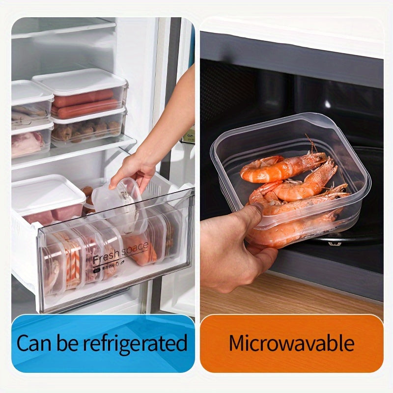 Versatile 4pcs Refrigerator Storage Organizer – easy-access fridge organization, 4pcs 42-ounce Stackable Refrigerator Storage Container with Lid-BPA PP-free Suitable for Meat Fruits and, designed for American homes, daily convenience and practical gi