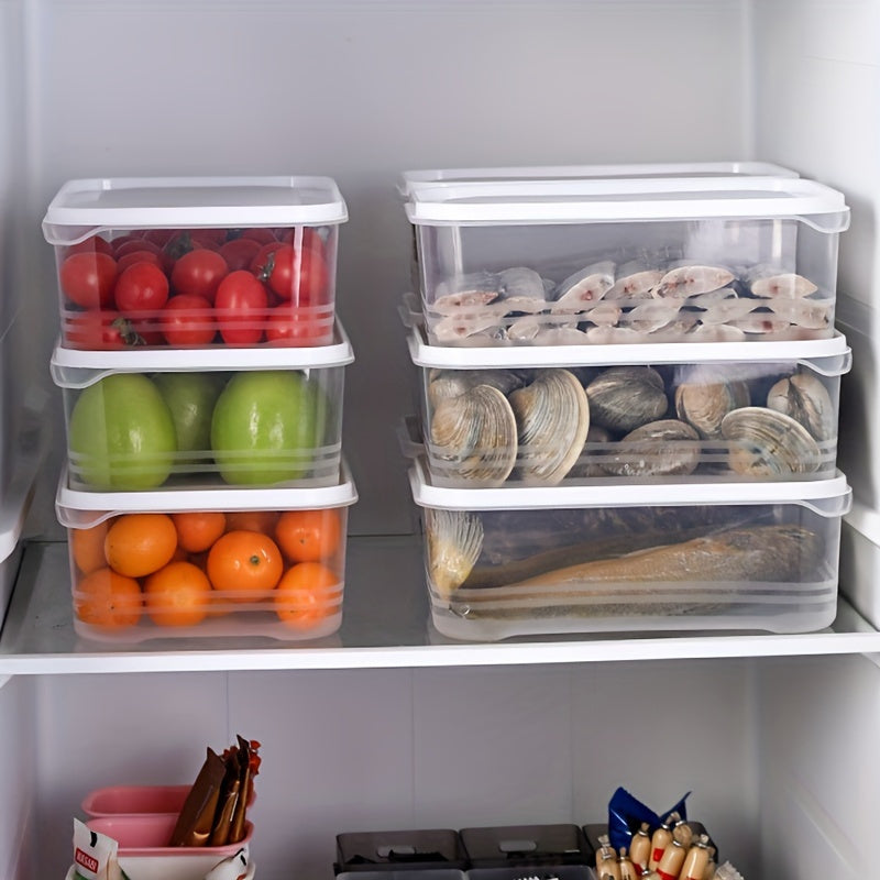 Versatile 4pcs Refrigerator Storage Organizer – easy-access fridge organization, 4pcs 42-ounce Stackable Refrigerator Storage Container with Lid-BPA PP-free Suitable for Meat Fruits and, designed for American homes, daily convenience and practical gi
