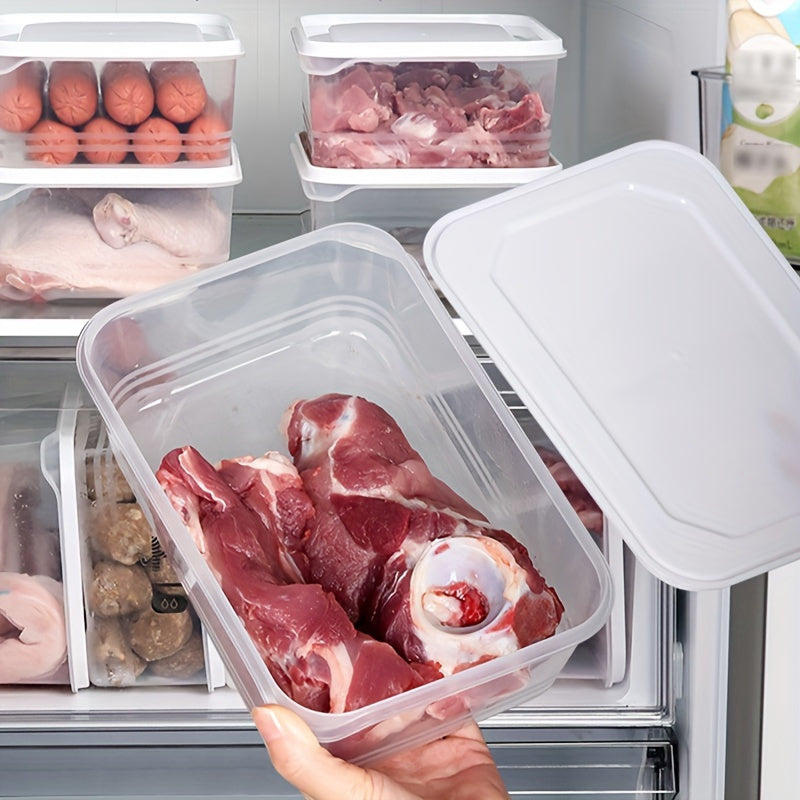 Versatile 4pcs Refrigerator Storage Organizer – easy-access fridge organization, 4pcs 42-ounce Stackable Refrigerator Storage Container with Lid-BPA PP-free Suitable for Meat Fruits and, designed for American homes, daily convenience and practical gi
