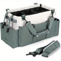 Large Cleaning Caddy Organizer with Handle, Wearable Cleaning Caddy Bag for Cleaning Supplies, Cleaning Tote with Shoulder and Waist Straps, Under Sink Organizer Tool Bag with Multiple Compartments