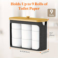 Heavy-Duty Stackable Home Storage Bins – portable space-saving storage, Free Standing Toilet Paper Holder Stand for Mega Rolls Toilet Paper Storage Bamboo Toilet, designed for American homes, daily convenience and practical gifting