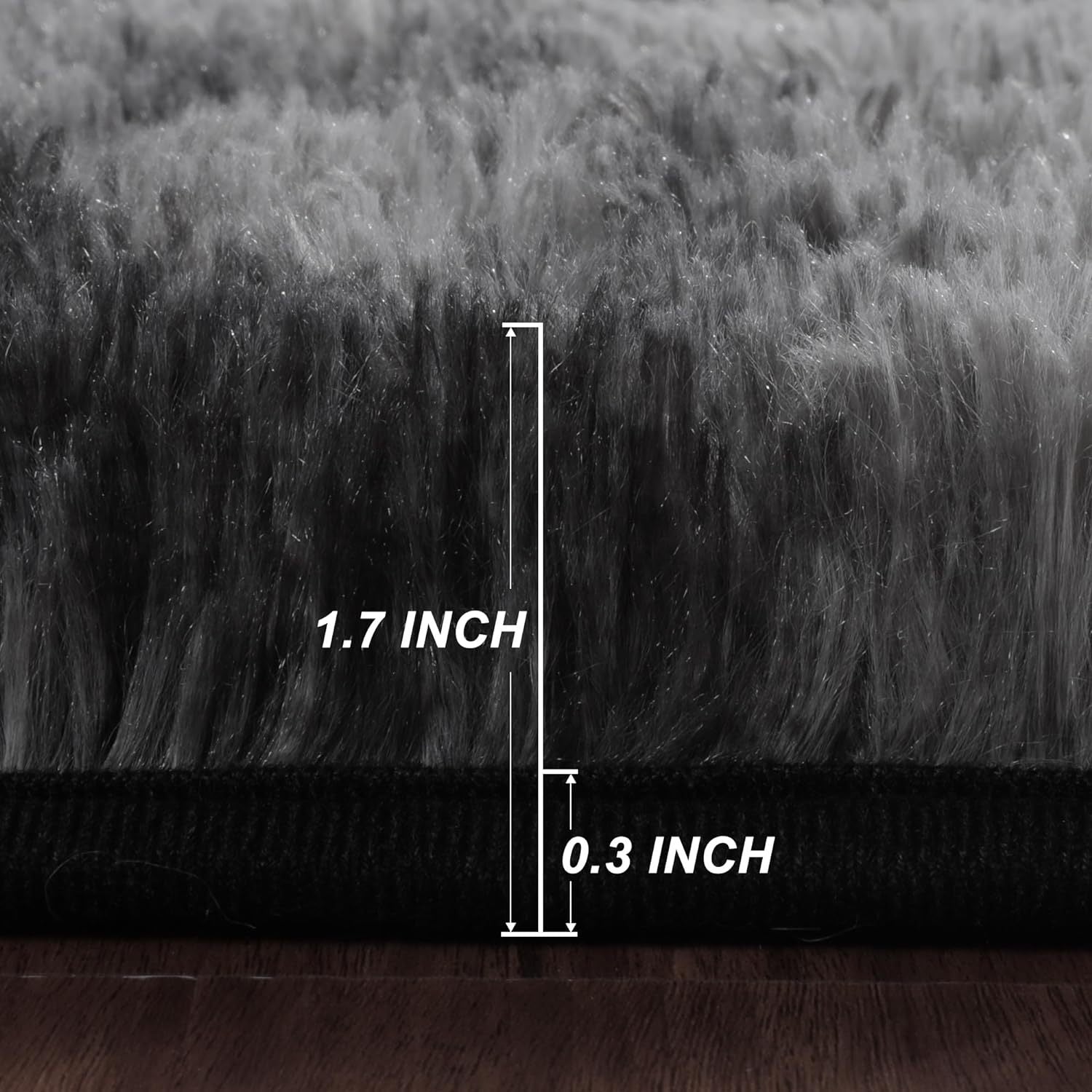Area Rug – 1pc Luxurious Rectangular Shaggy Plush Carpet Rug - Soft, Fluffy, Tie-dyed, Solid,